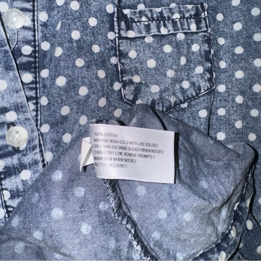 Mossimo Supply Co. Denim Polka Dot Dress - Picture 11 of 12